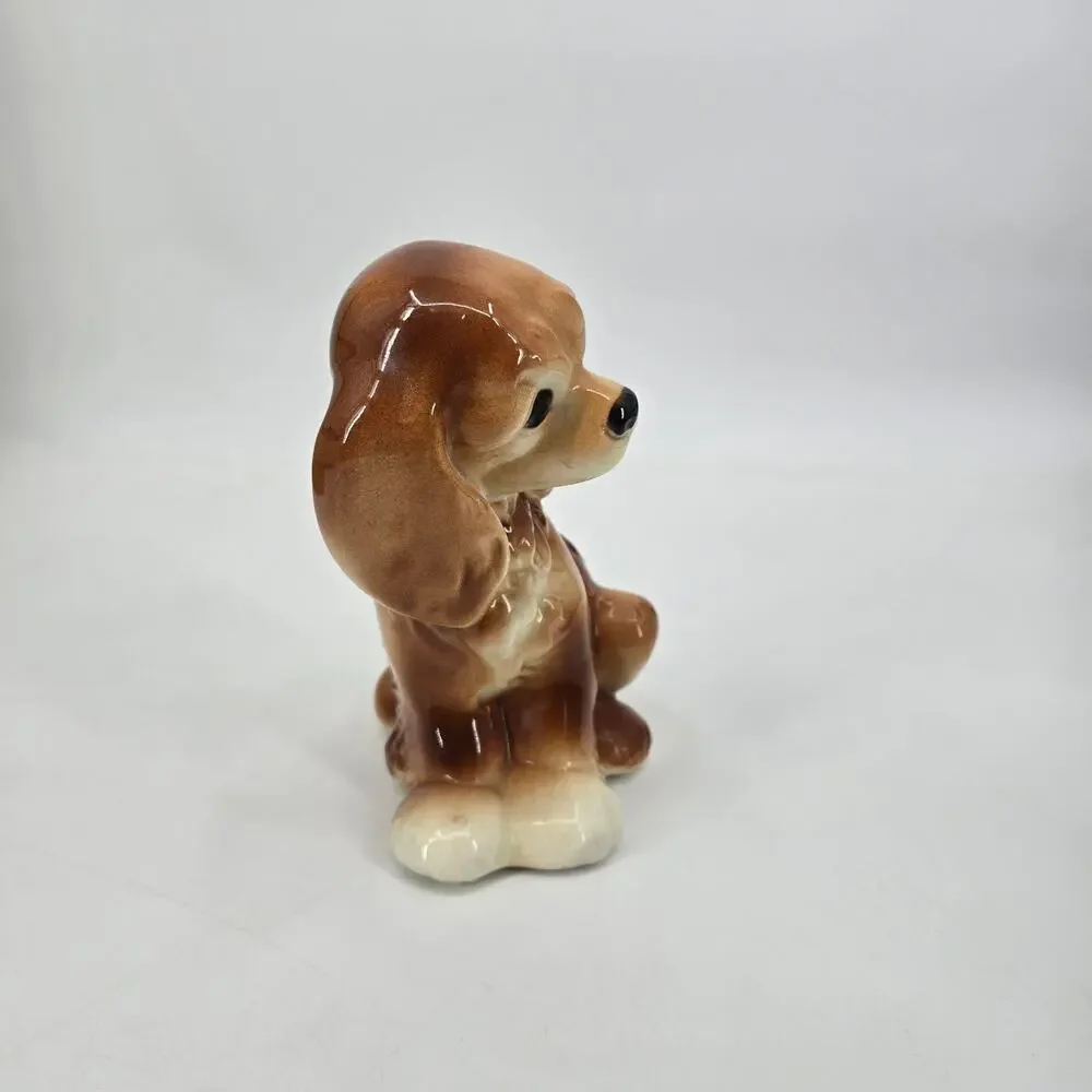 Vintage Royal Copley Cocker Spaniel Planter‎ Ceramic Dog Figurine MCM Kitschy